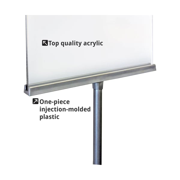 8.5x5.5 Pedestal 2-Sided Sign Holder Stand On A Square Metal Base